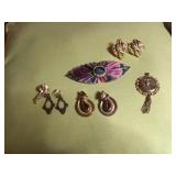 Earrings, Locket and a Pin