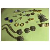 Large Lot of Pins and Earrings