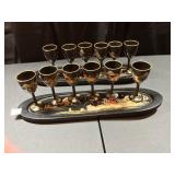 Two Sets of Lacquerware Sake Cups