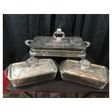Silver Lidded Glass Bakeware