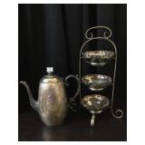 Silver Tea Pot amd Trays