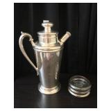 Silver Tea Pot and Coasters