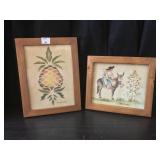 Two small framed prints