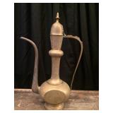 Antique Brass Turkish Teapot - Large
