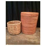 Woven Waste Basket and African Made Basket