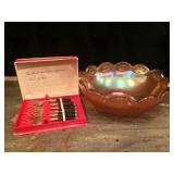 Carnival Glass and Turkish Forks