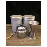 Shakers, Sonnet and Shot Measuring Cup