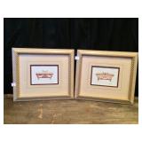 Two Framed Bathtub Pictures