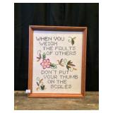 Framed Stitchery