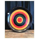 Stained Wood Plate - Japanese Mingei Folk Art
