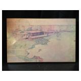 Framed Frank Loyd Wright Print 15 X 10