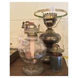 4 Oil Lamps one is Electric