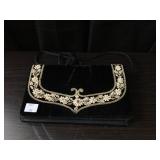 Black Velvet Embroidered Purse