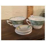 Two Tea Cups and Two Old Lennoz Pieces