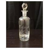 Beautiful Antique Etched Cologne Bottle