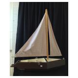 Large Handmade Model Sailboat