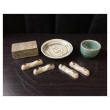 Stone Box, Chopstick Rests etc..