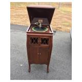 Record Player and Cabinet