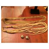 Two Necklaces and Earrings