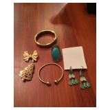 Bracelets, Earrings, Pins , Large Turquoise Ring
