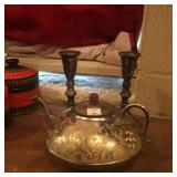 Tea Pot and Candle Holders
