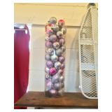 Tall Container of Ornaments