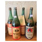 4 Vintage Liquor Bottles