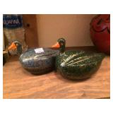 2 decorative ducks