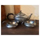 Teapot Sugar and Creamer