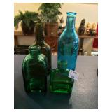 4 Colored Bottles