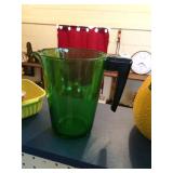 Emerald Glass Mid Century Modern Pitcher
