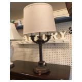 Brown Three Light Lamp