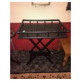 Painted Bamboo Tray Table