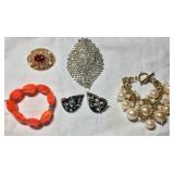 Mixed Jewelry lot with Two Broaches