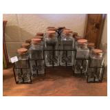 Spice Bottles in a Rack