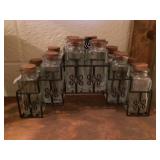 Spice Bottles in a Rack