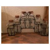 Spice Bottles in a Rack