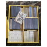 Large Yellow Box of Football Cards