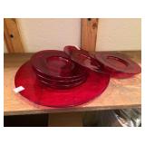 Ruby Glass Plates