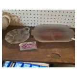 Two Glass Pieces and a Coke Collectible