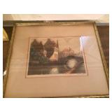 Signed Print of River Scene