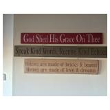 3 Wood Signs