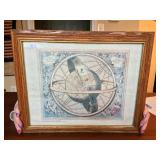 Framed Globe Print