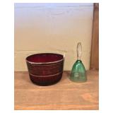 Glass Ice Bucket and Bell