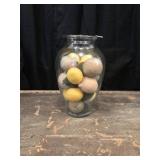Vase with fruit