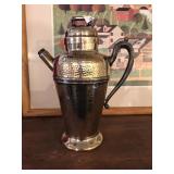 Art Deco Hammered Martini Shaker