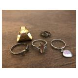 5 Sterling Silver Rings