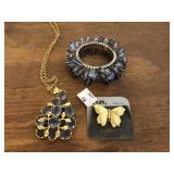 Necklace, Pin and Bracelet
