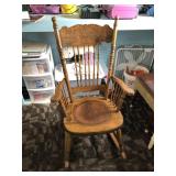 Antique Pressed Back Rocker