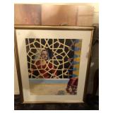 Woman in a window print